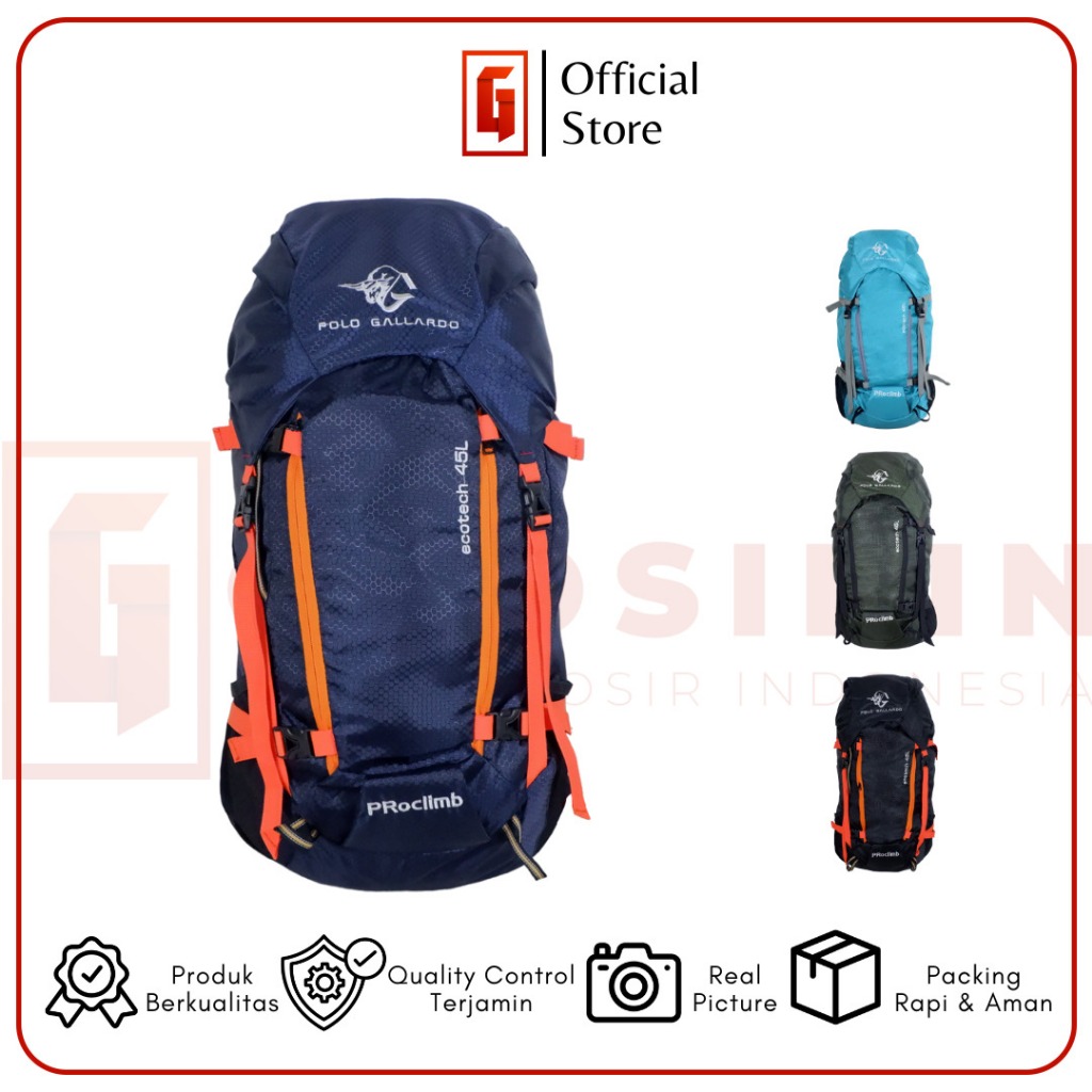 Polo Gallardo Outdoor Procliff Carrier Bag 45L Camping Backpack