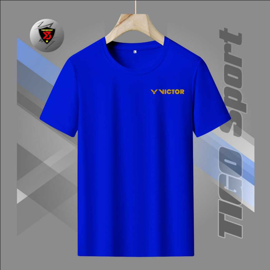 Gold SERIES INDONESIA BADMINTON CLOTHES สําหรับผู้หญิงและผู้ชายใหม่ล่าสุด COOL PLAIN BADMINTON เสื้อ