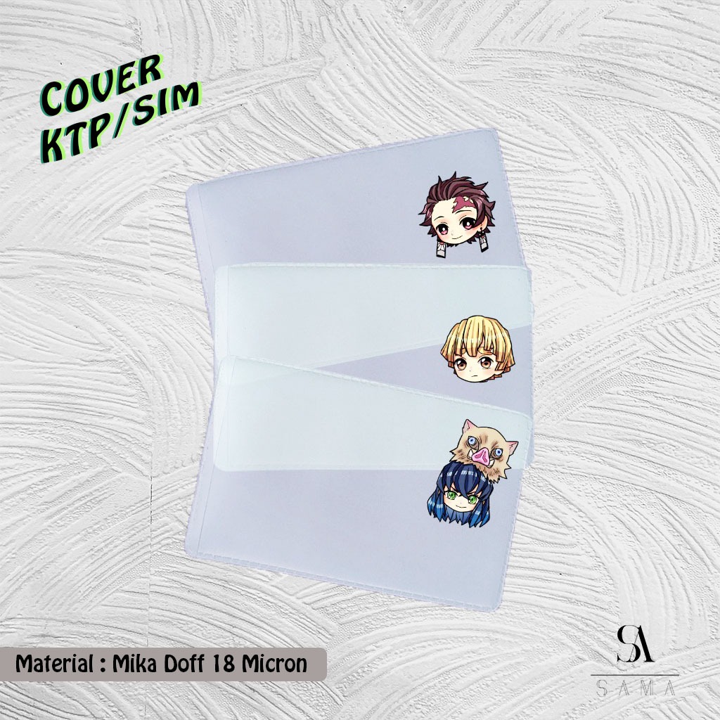 Demon Slayer - Unique Character KTP/SIM Cover- Mica Plastic Cover Demon Slayer Card Protector
