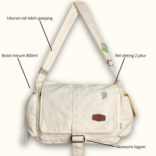DiaryLabs - Slingbag Kanvas Mako DUA SIZE Military mode Selempang Canvas