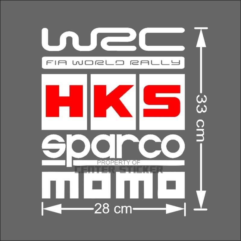 ชุดสติ๊กเกอร์รถยนต์ racing wrc momo hks set - รูปที่ 3