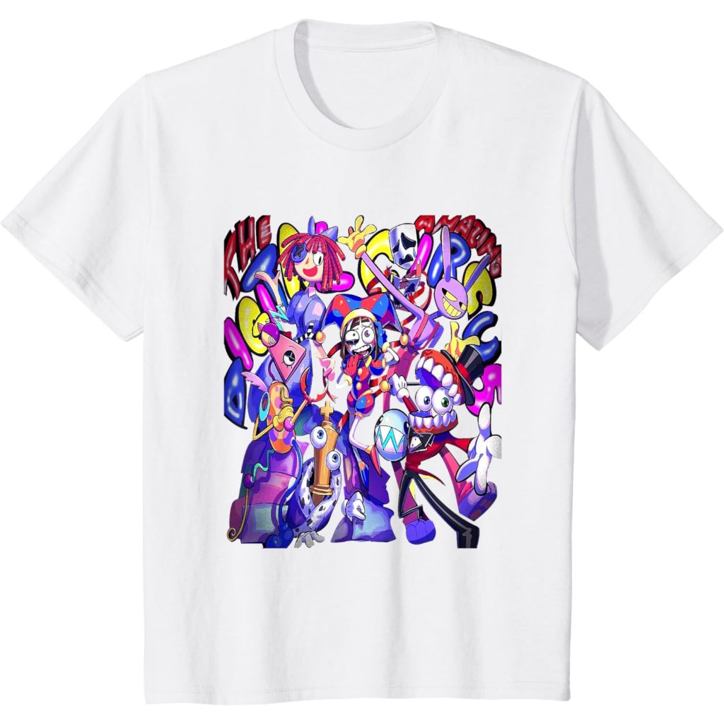 เสื้อยืดเด็ก Digital Circus Pomni Cute Ragatha Jax Digital Circus T-Shirt