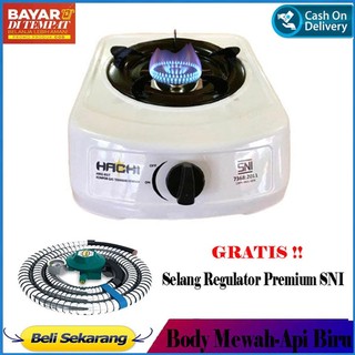 Kompor Gas SNI 1 Tungku Merk Hachi free selang regulator paket mantap promo terlaris