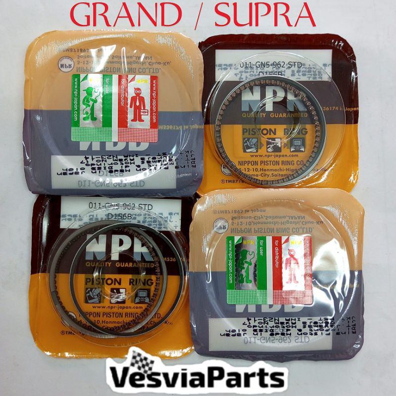 แหวน SEHER RING PISTON GRAND / SUPRA (GN5) NPR NPP
