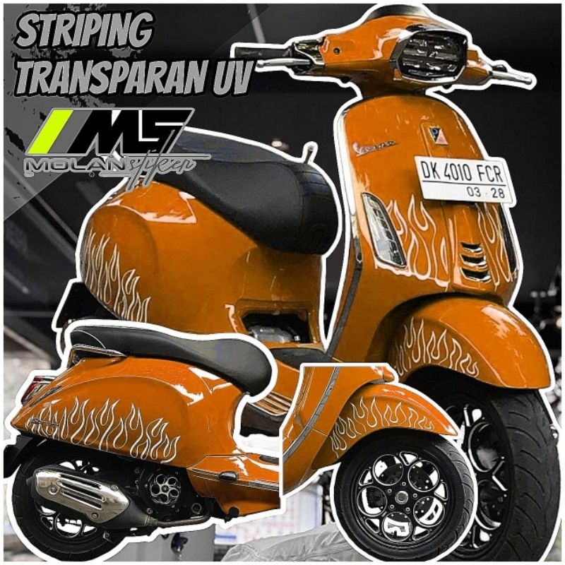 Decal สติกเกอร์ Striping โปร่งใส Uv Variations Vespa Sprint 150 Api & Vespa Primavera 150 Api Vespa 