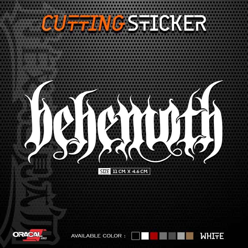 สติกเกอร์โลโก้ข้อความ BEHEMOTH สําหรับตกแต่ง | สติกเกอร์โลโก้ Behemoth สําหรับตกแต่ง