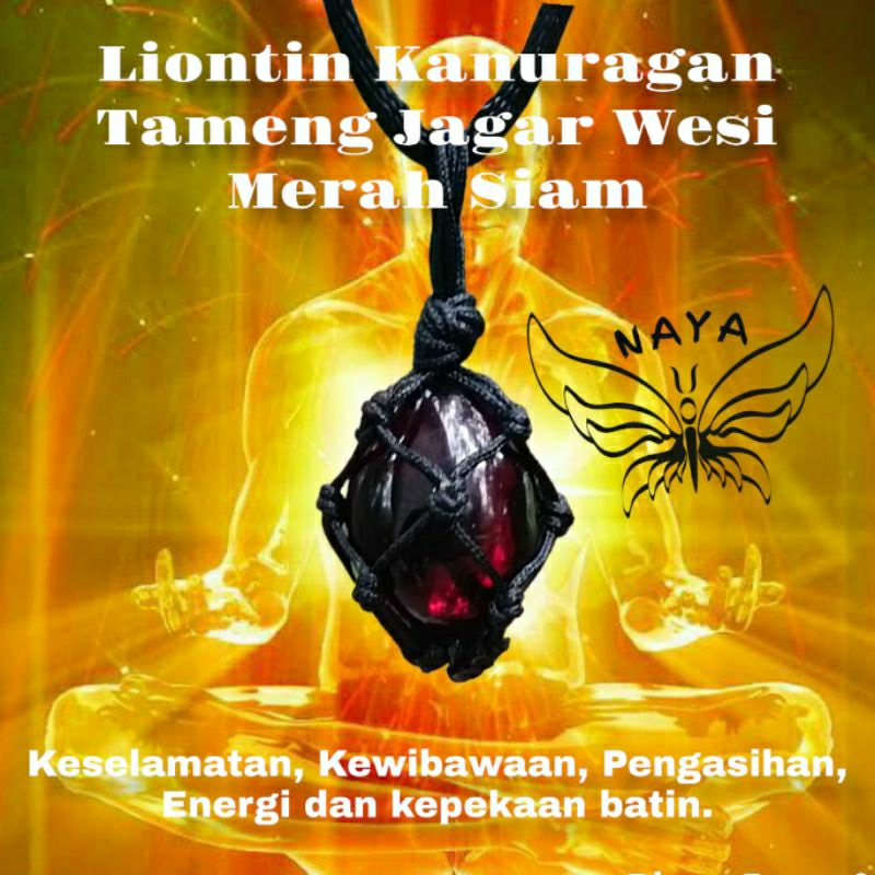 Merah Siam Jagad Wesi สร้อยคอจี้หินแดง