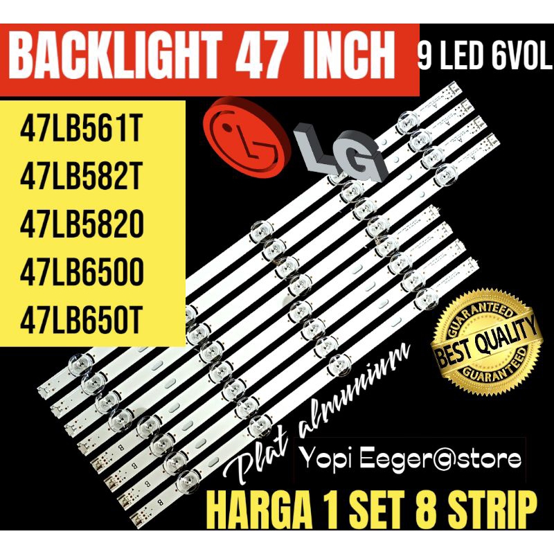 LG 47 INCH LCD LED TV BACKLIGHT 47LB561T-47LB582T- 47LB5820-47LB6500-47LB650T