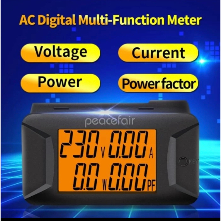 Ac Digital Watt Meter PZEM-028 AC40-400V 100A Peace Fair PZEM 028 KWH Meter Volt Meter Amp Meter PF 