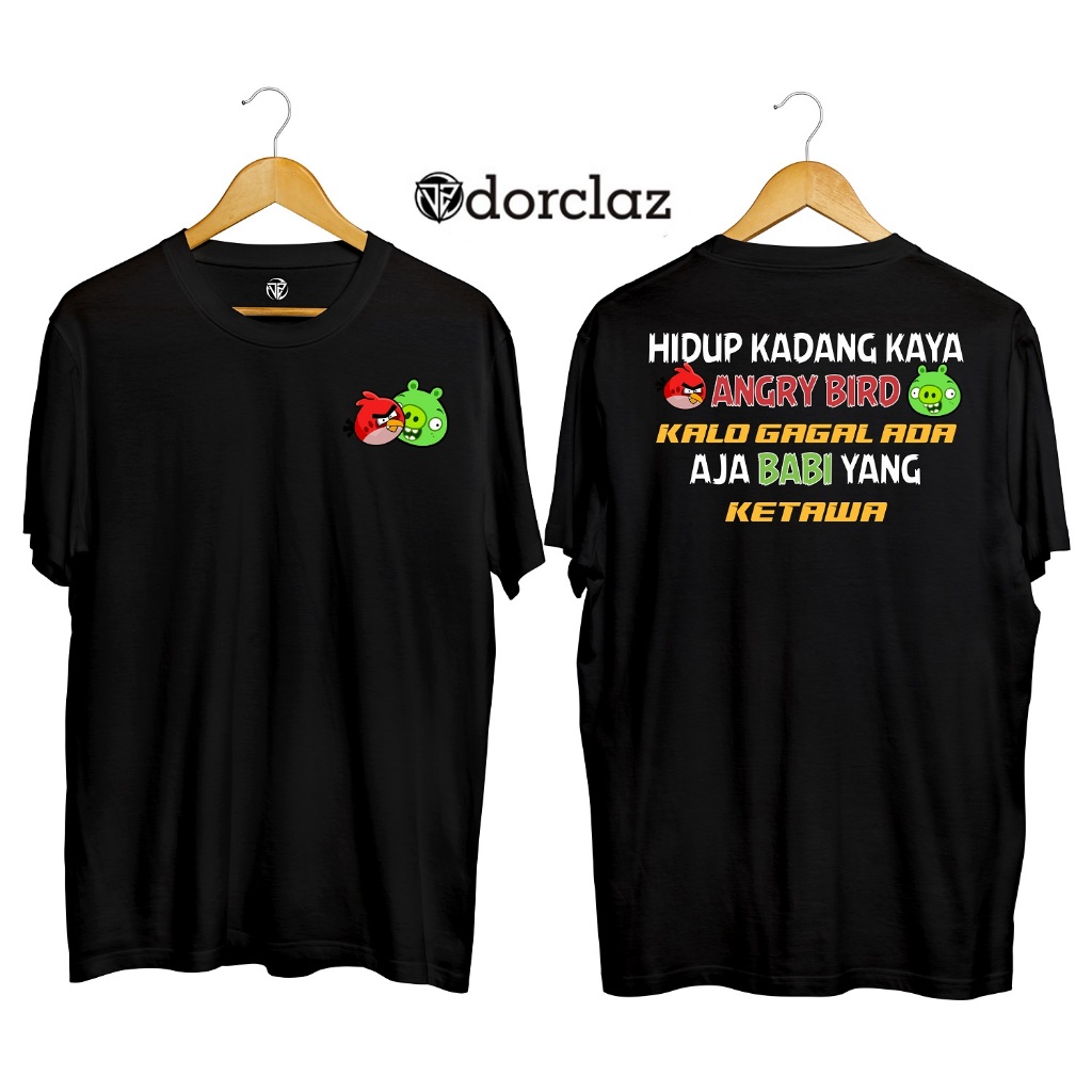 Dorclaz Kaos Distro Qoutes AngryBirds Cotton Combed 30s Tshirt Men Distro ล่าสุด Cool เสื้อผ้า 2023