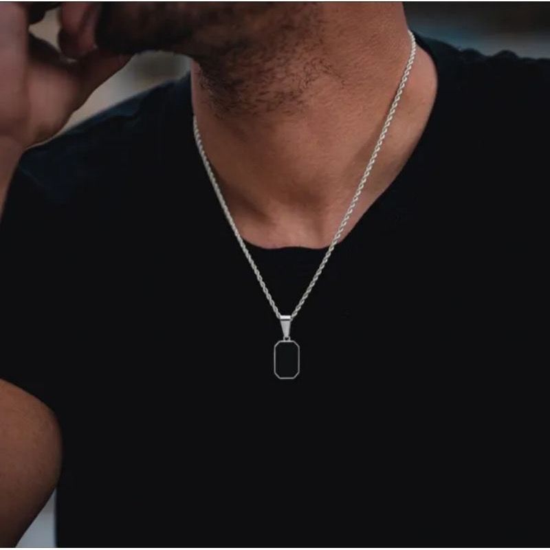 สร้อยคอสแตนเลส TITANIUM CHAIN สําหรับผู้ชายและผู้หญิง
