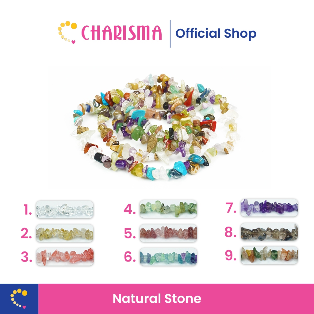 Charisma Pebble Stone - หินแตก / หินธรรมชาติ 8mm / ราคาต่อสาย