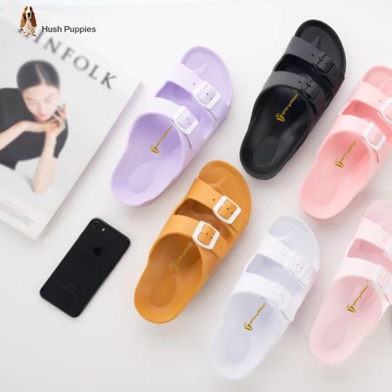 HUSH PUPPIES รองเท้าแตะ เงียบ ลูกสุนัข สําหรับผู้หญิงรองเท้าแตะร่วมสมัยล่าสุดสําหรับผู้หญิงสวมสายรัดรองเท้าแตะแฟชั่นสําหรับผู้หญิงรองเท้าแตะนุ่มส