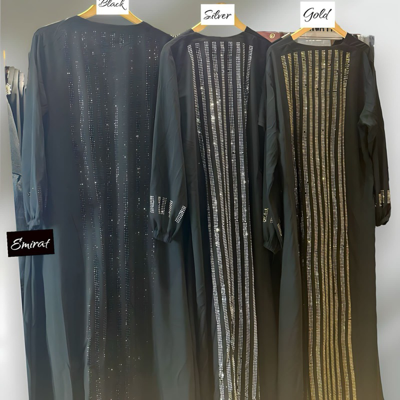 BLINK-BLINK COMBINATION EMERGENCY ABAYA 3 COLOR CHOICES JETBLACK ALKHATIB COLLECTION COUPLE ADULT SM