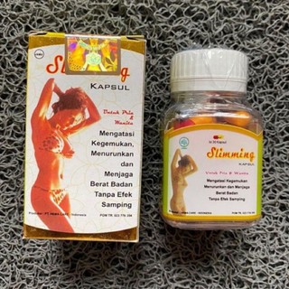 Slimming Kapsul tanpa ring - Herbal Pelangsing/kemasan label dan dus