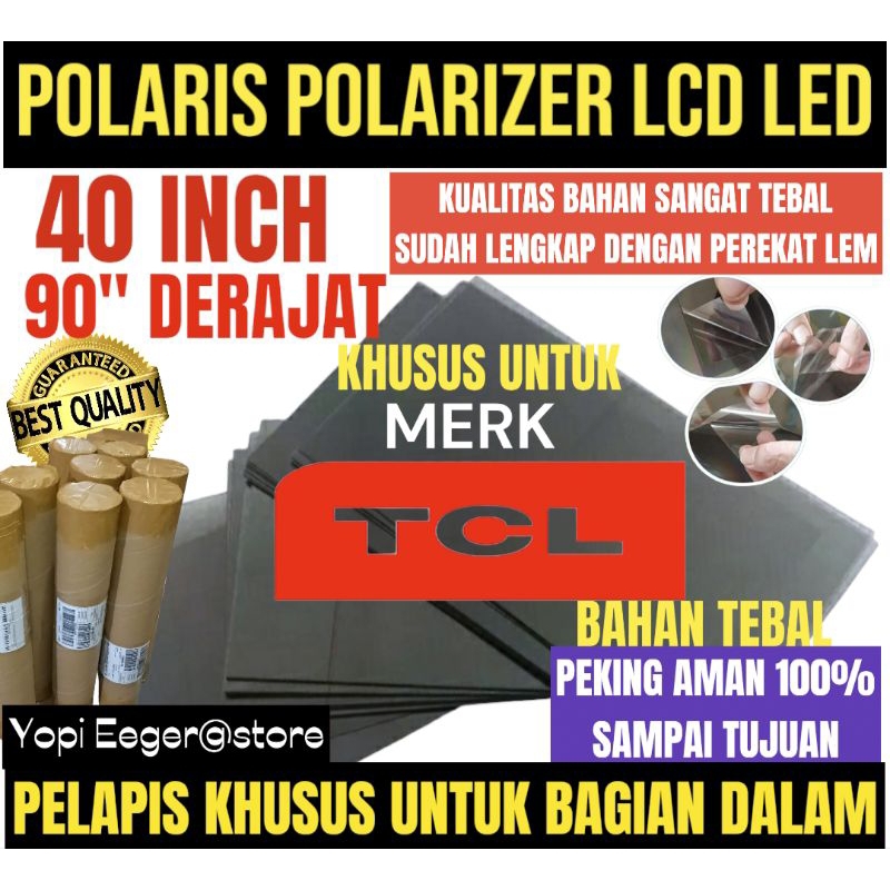 POLARIS POLARITIZER LCD LED TCL 40" นิ้ว 90" GREE ฟิล์มพลาสติกพิเศษสําหรับวันที่ 90"