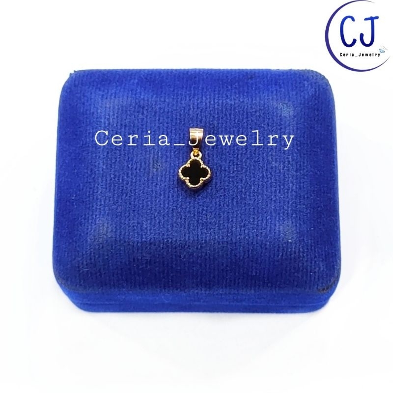 จี้ดอกไม้โคลเวอร์สีดําเงินแท้925ชุบเงินทองคําขาวพรีเมี่ยมสีดําโคลเวอร์ดอกไม้รุ่น-เครื่องประดับผู้หญิง-จี้ป้องกันสนิม - รูปที่ 6