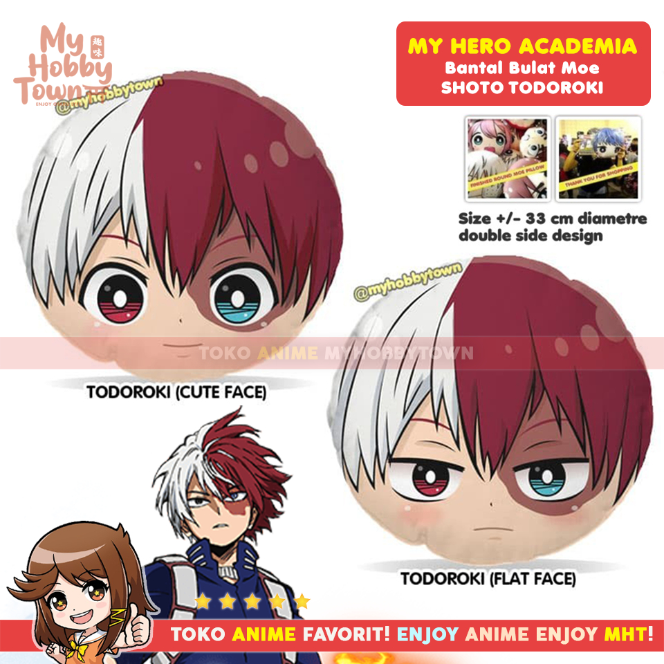 My Hero Academia Boku No Hero Academia รอบหมอน: Todoroki Shoto ตุ๊กตาตุ๊กตารอบ Plushie