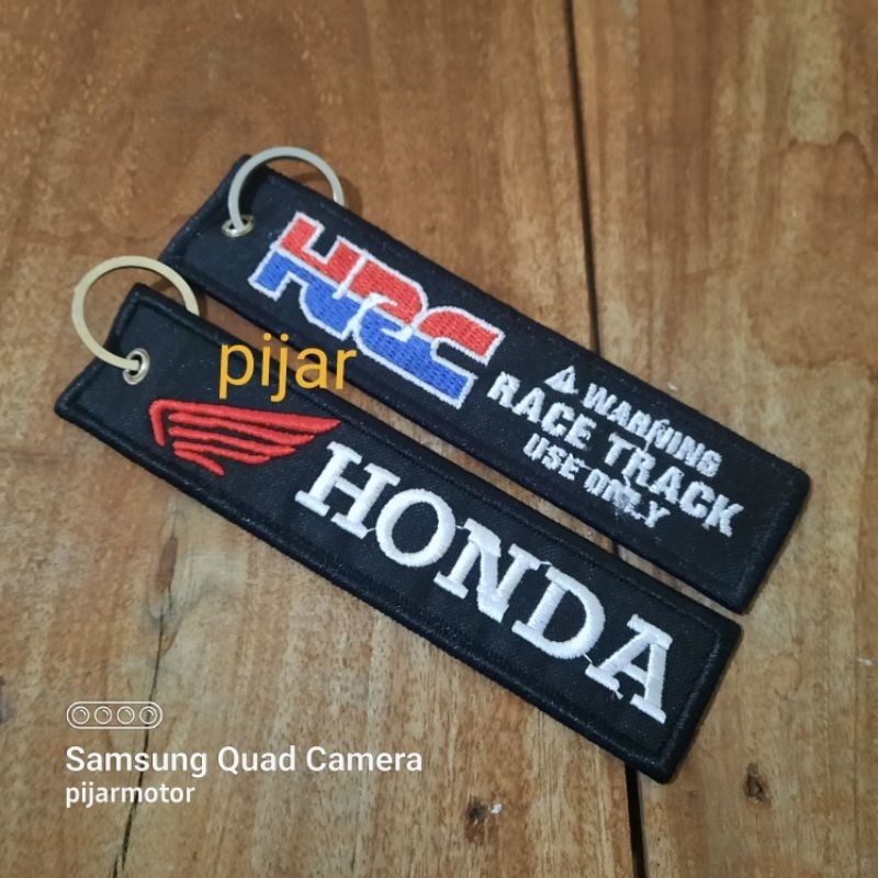 GANTUNGAN พวงกุญแจผ้าปักลาย Honda Hrc หายาก