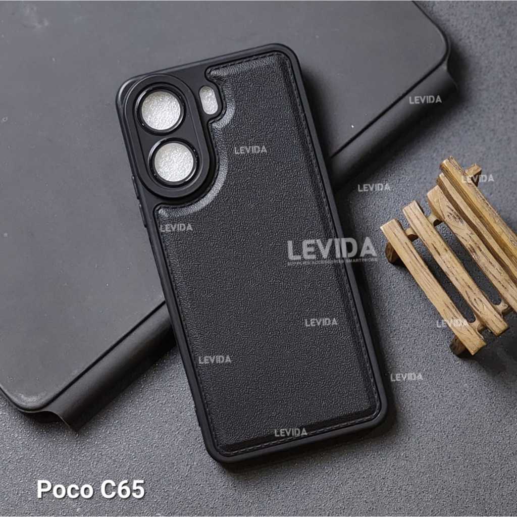 Poco C65 Case Pro Leather Black Poco C65