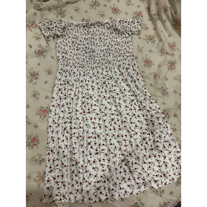 Prelved Forever 21 Off Shoulder Dress / Floral Dress / Coquette Dress