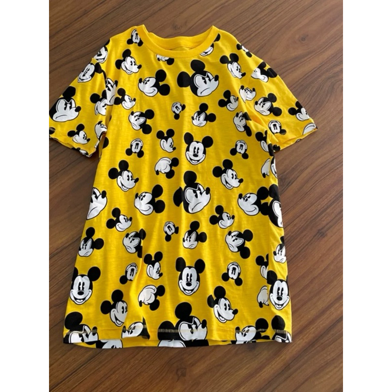 KATUN ODS เสื้อยืดมิกกี้สีเหลือง ผ้าคอตตอน 100%