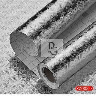 DR-Wallpaper  Dinding Dapur Motif Almunium Foil Premium 60cm x 300 cm Tahan Air Tahan Minyak Tahan Panas Wallpaper Almunium Foil Sticker Alumunium Foil Aluminium