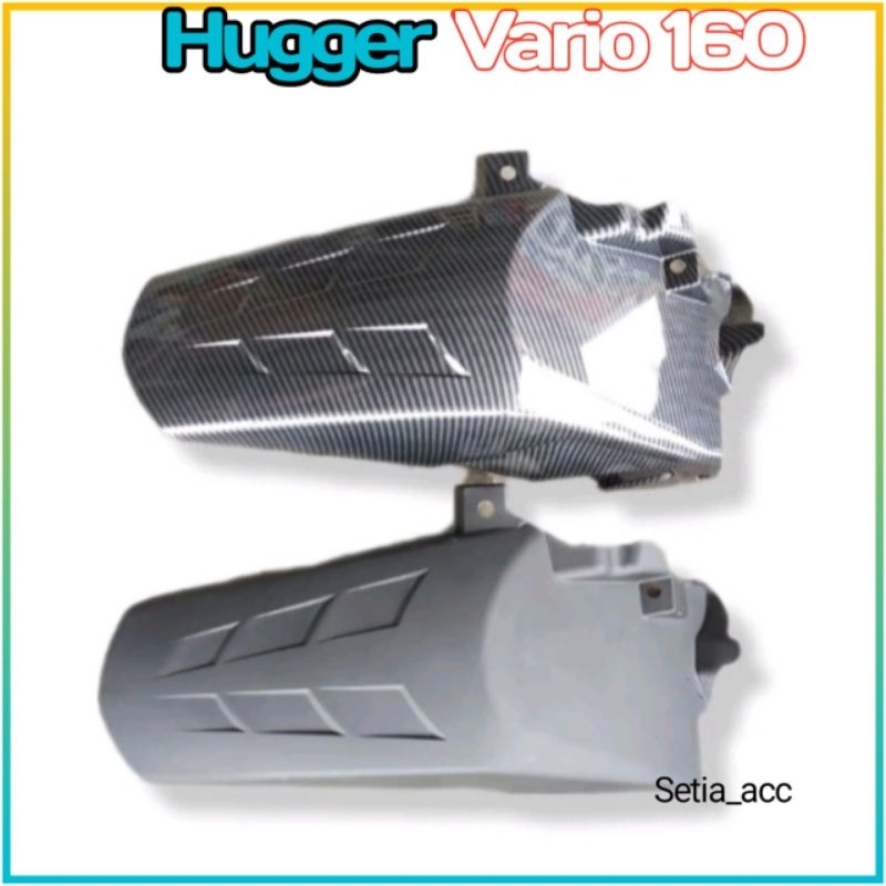 Hitam Hugger Fender Under Vario 160 Black Doff Carbon Nemo Original Black Dof