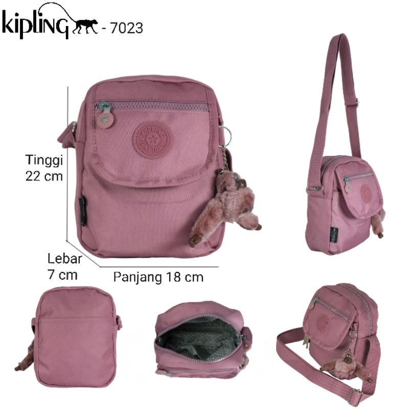 KIPLING นําเข้าคุณภาพ คิปลิง 7023 ไม่จํากัดเพศ กระเป๋าสะพายไหล่สําหรับโทรศัพท์มือถือและกระเป๋าสตางค์