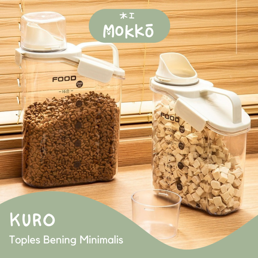 Mokko - KURO กระปุกใส่อาหาร ซีเรียล ขนมขบเคี้ยว แบบใส สไตล์มินิมอล