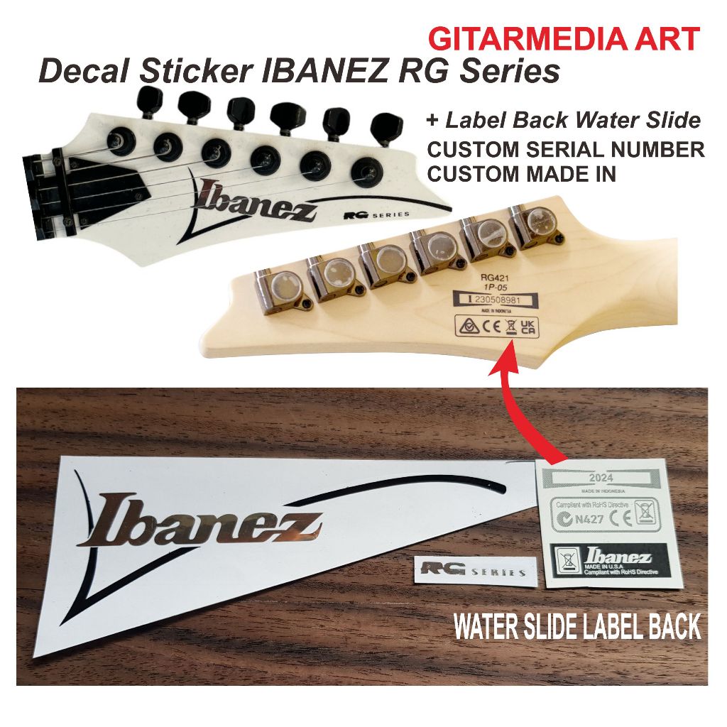 สติกเกอร์โลโก้ IBANEZ RG STICKER IBANEZ LOGO RG STICKER IBANEZ RG DECAL IBANEZ RG STICKER IBANEZ STICKER IBANEZ LOGO RG