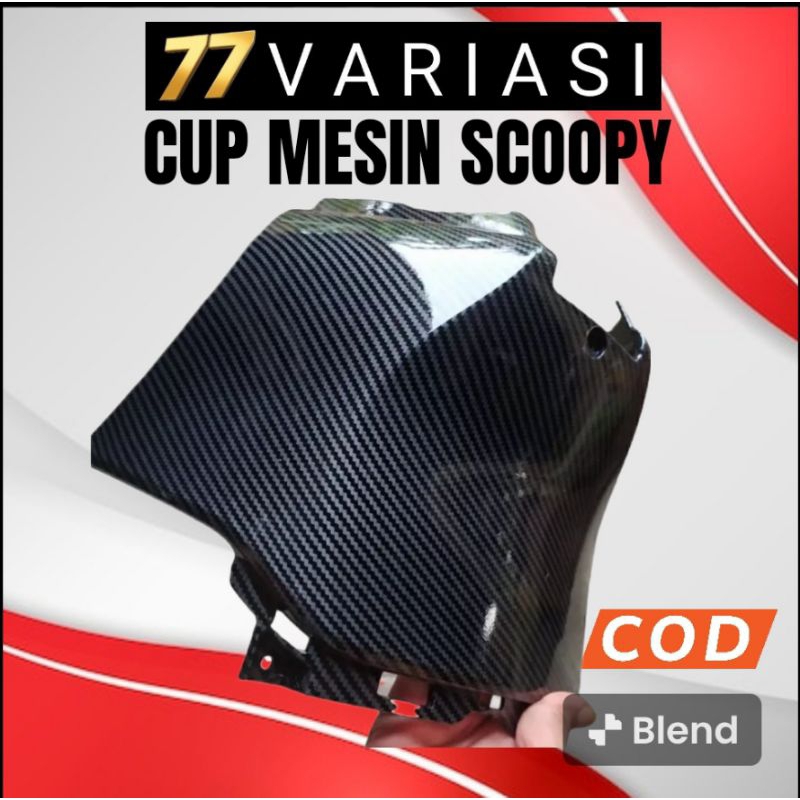 Mesin ฝาครอบคาร์บอน Scoopy MACHINE deck ใหม่ K2F Scoopy carbon 2020/2021 ฝาครอบศูนย์สํารับเครื่องยนต์