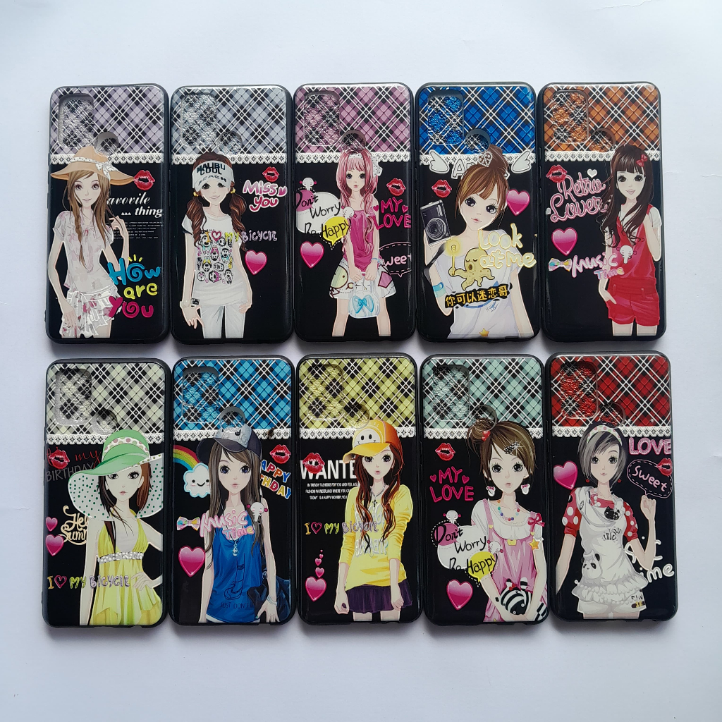 Soft Case Character Case สาวเกาหลี Motif REDMI 9 9A NOTE 8 8 PRO 9 9 PRO