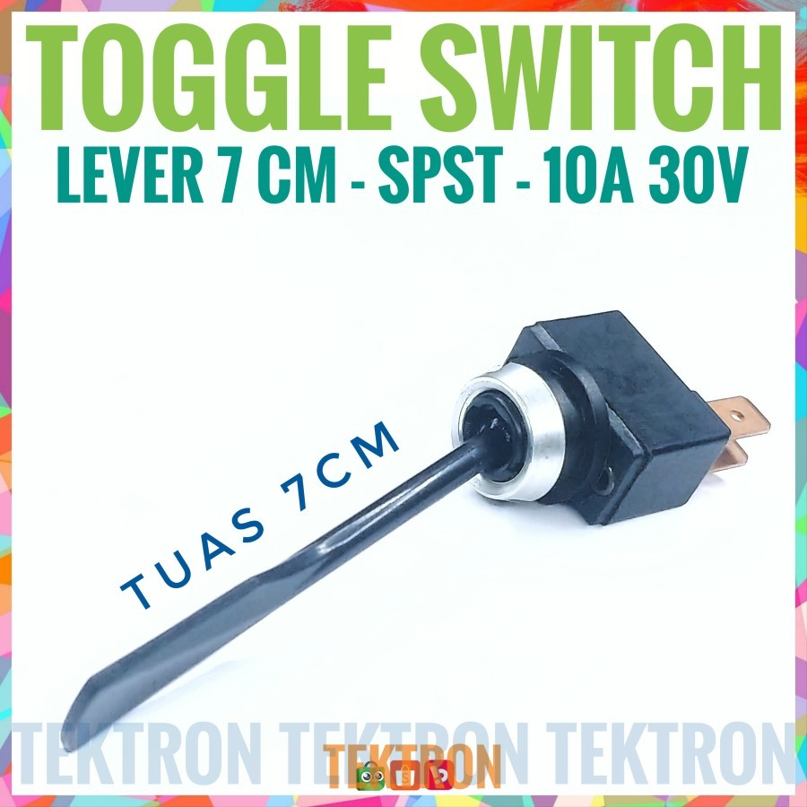 Toggle SWITCH 2pin SPST 10A 30V ก้านพลาสติก 7 ซม.SW 70 มม.2 P 2 pin