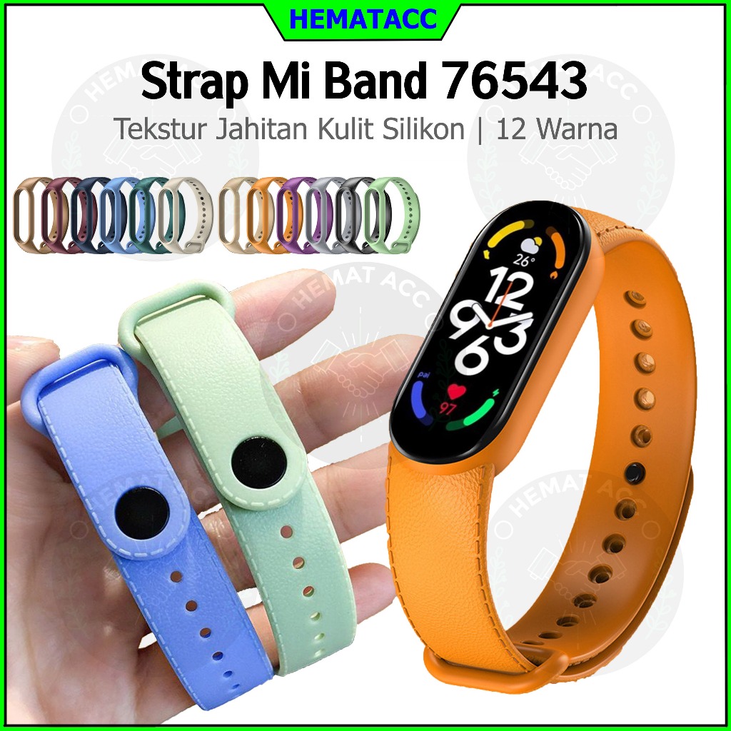 Mi Band 6 5 4 3 สายหนัง Xiaomi Smart Band 3 4 5 6 7 สายนาฬิกา
