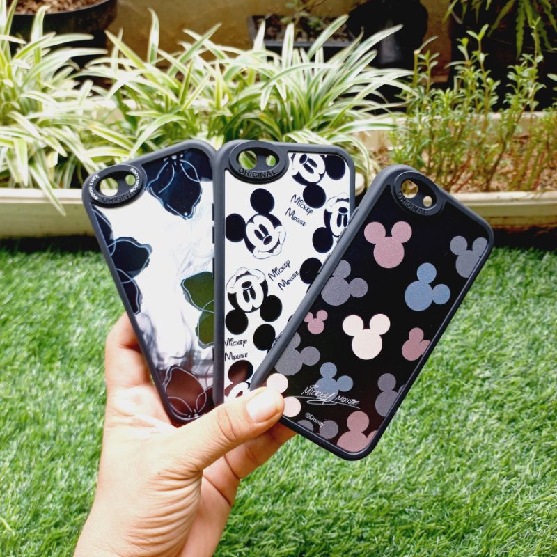 เคส Vivo 1606 Softcase Black Oval Flower เคส Vivo y53 2017