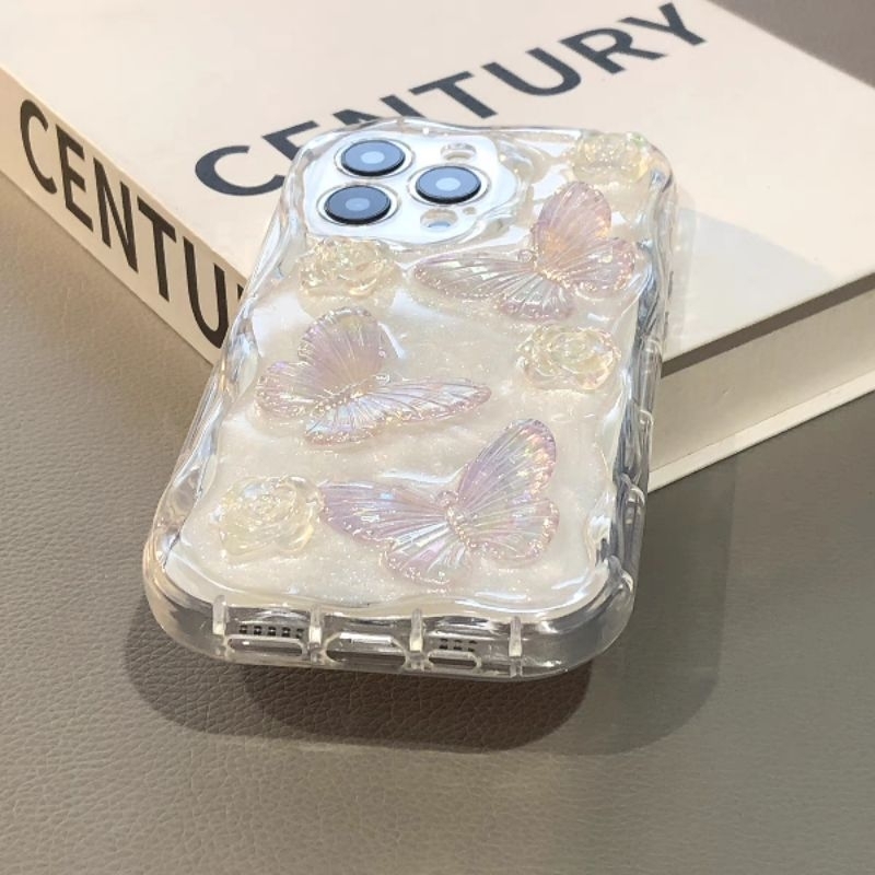 0604 VV CASE WAVE 3D คริสตัลรักผีเสื้อ VIVO Y91C Y91 Y93 Y95 Y51 Y51T Y51A Y53S Y15S Y15a Y16 V27E Y