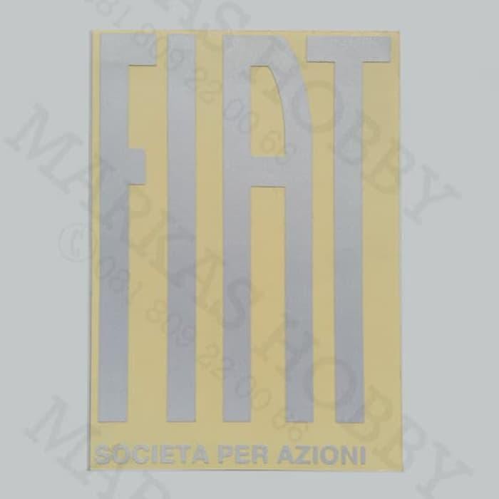 Fiat Silver Text Cutting Sticker อุปกรณ์ตกแต่งรถยนต์