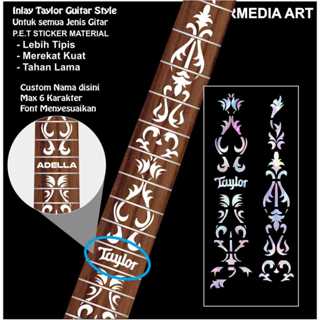 สติกเกอร์เฟรตกีตาร์อะคูสติก ลายดอกไม้