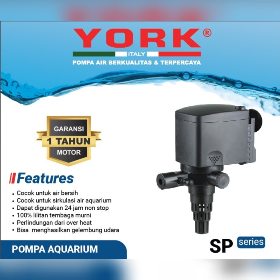 YORK Aquarium Submersible Pump YORK SP800 SP1600 Aquarium Pond ปั๊มน้ําเครื่องมือ Celub SP 800 1600 