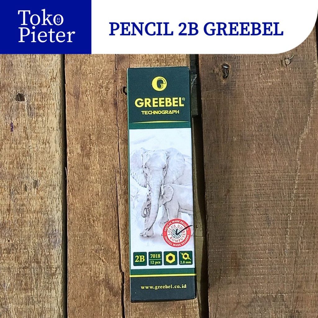 (1 แพ็ค) Greebel Pencil 2B/ ดินสอสอบ/ดินสอวาดภาพ SURABAYA