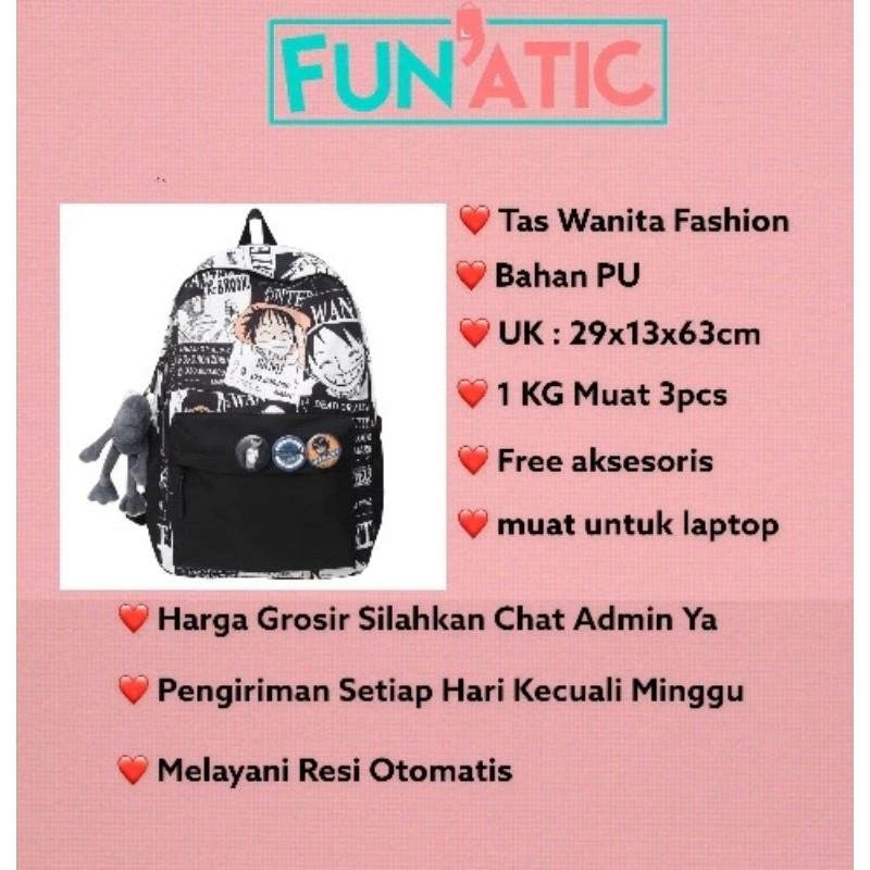 กระเป๋าเป้วัยรุ่น Bagpack One Piece Strawhat After Time Skip Series Cool Unisex School Backpack