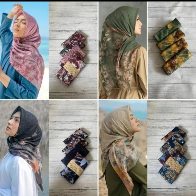 VUAL Square Hijab Premium Motif Muslimic Style Hijab 120 Series