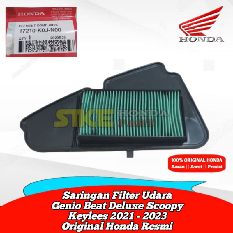 17210-K0J-N00 Element Comp Air C กรองอากาศ Genio Beat Deluxe Scoopy 2021-2023 Original Honda Officia