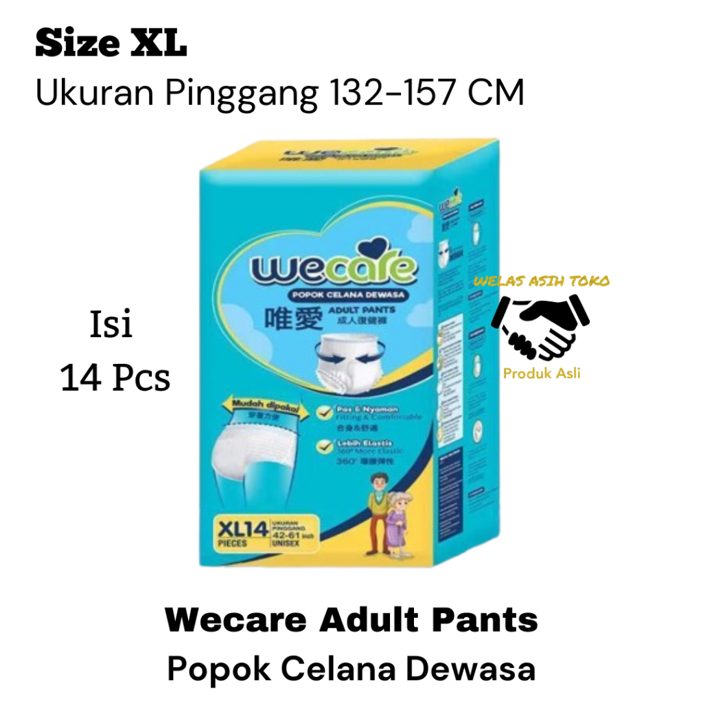 Pamper Wecare กางเกงผ้าอ้อม สําหรับผู้ใหญ่ ไซซ์ XL ของแท้