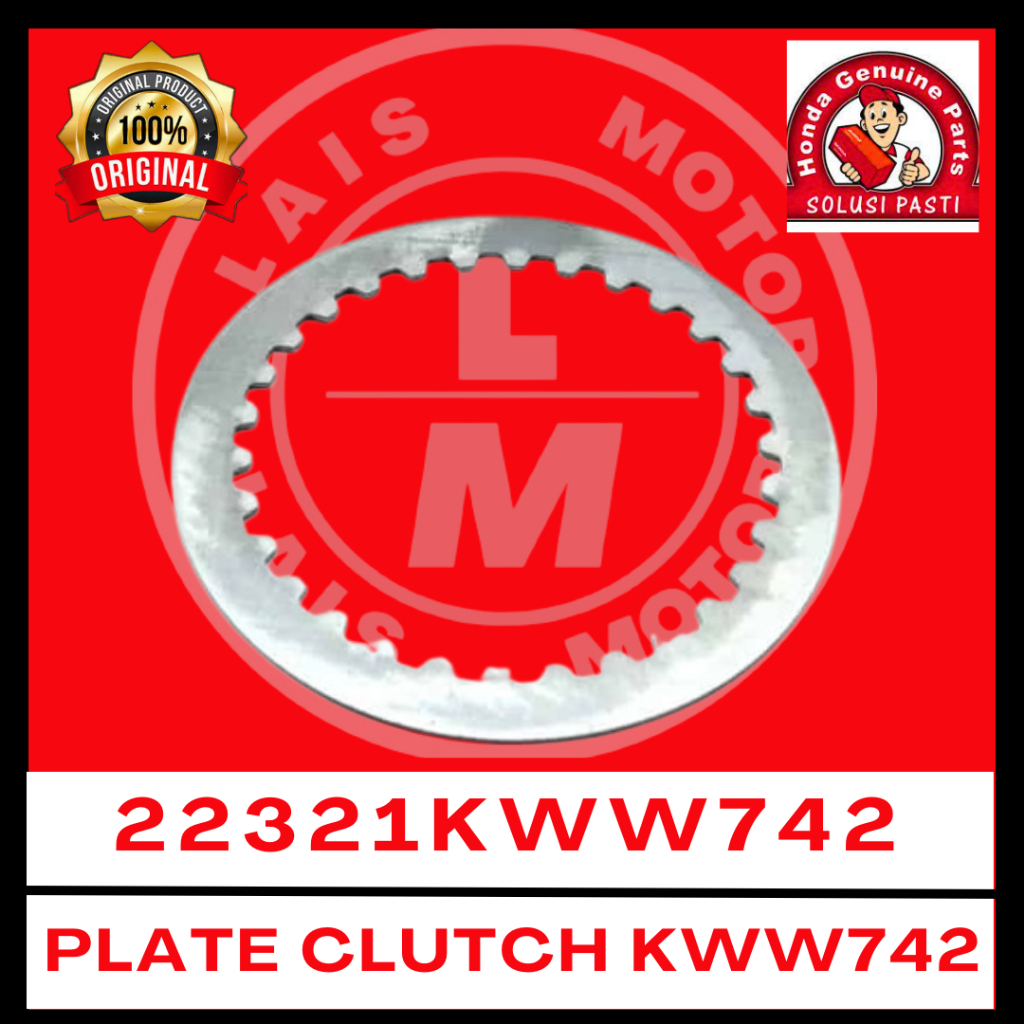 แผ่นแรงเสียดทาน KWW742 Revo 110 FI, Sonic 150, CB150R LED 22321KWW742 ORIGINAL AM