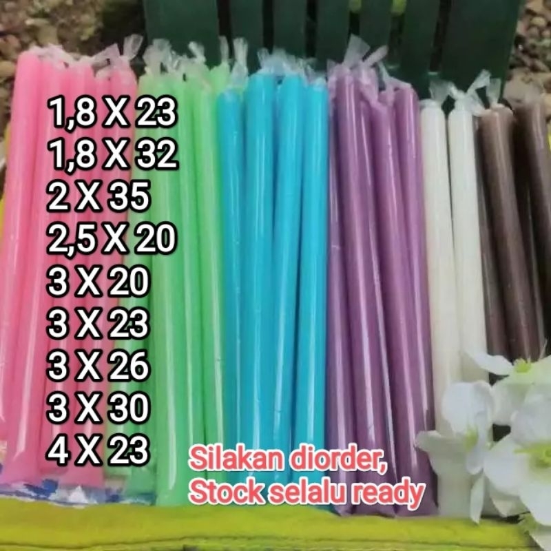 LILIN 100 gr ดินสอน้ําแข็งพลาสติก ขี้ผึ้งน้ําแข็งพลาสติก mambo marker ขนาด 1.8x23 ซม. / 1.8x32 ซม. /
