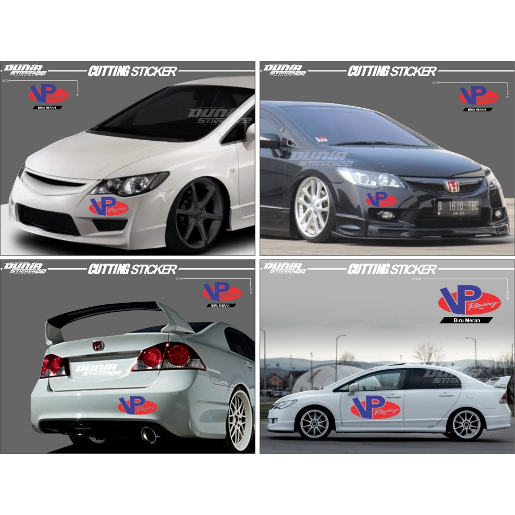 สติ๊กเกอร์แต่งรถ VP RACING / สติ๊กเกอร์ตัดกระจกรถยนต์ VP RACING / สติ๊กเกอร์ VP RACING