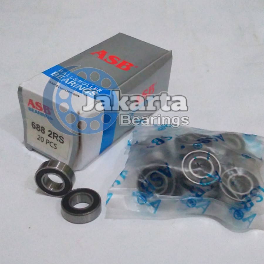 แบริ่ง / Laker / Laher 688 2RS RUBBER CAP ASB 8X16X5