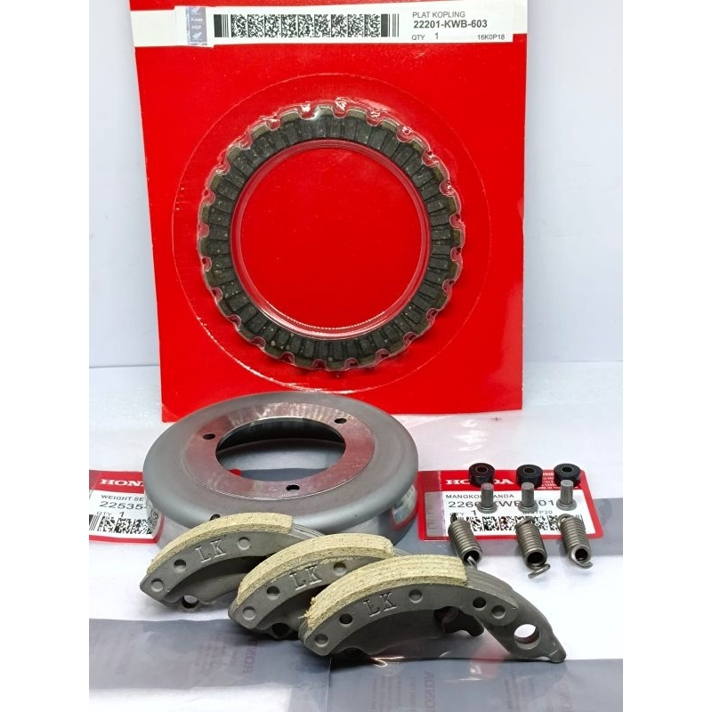 แพ็คเกจ 4Aitem KWB ชามคู่ KWB/KPH + คลัทช์คู่ KWB + ซับในคลัตช์ + ยางคู่ Revo นามธรรม